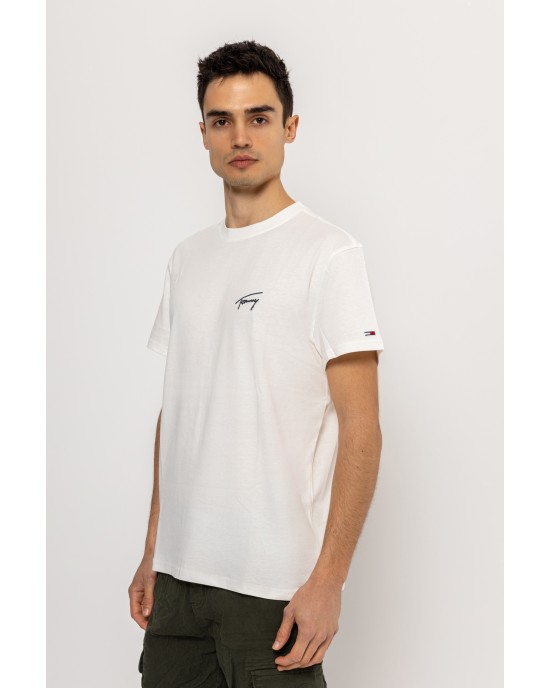 T-shirt Tommy Jeans άσπρο ΚΟΝΤΟΜΑΝΙΚΕΣ