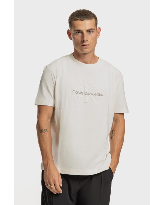 T-Shirt Calvin Klein άσπρο ΚΟΝΤΟΜΑΝΙΚΕΣ