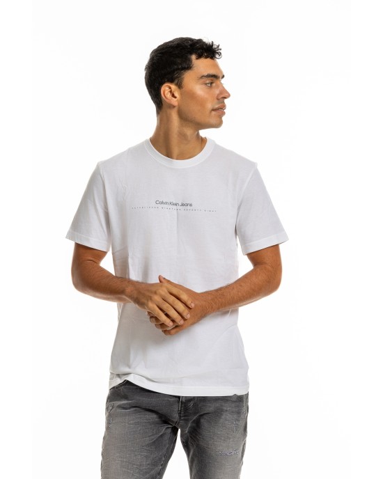 T-shirt Calvin Klein άσπρη ΚΟΝΤΟΜΑΝΙΚΕΣ