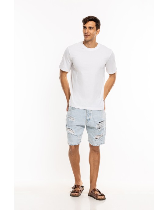 T-shirt Jack n Jones άσπρο ΚΟΝΤΟΜΑΝΙΚΕΣ