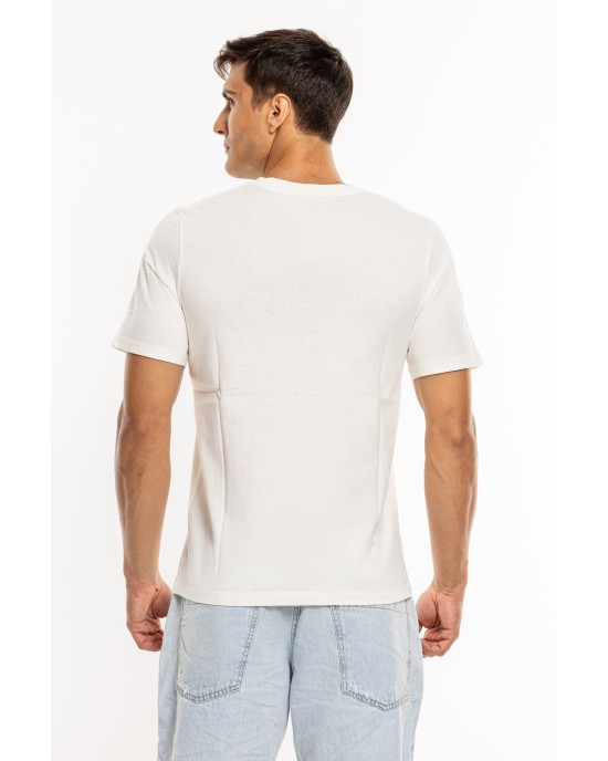 T-shirt Jack n Jones άσπρο ΚΟΝΤΟΜΑΝΙΚΕΣ