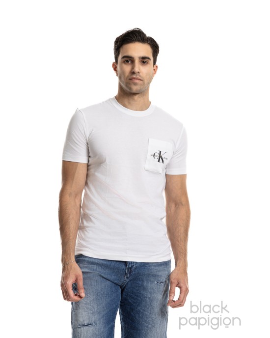 T-Shirt Calvin Klein άσπρο ΚΟΝΤΟΜΑΝΙΚΕΣ