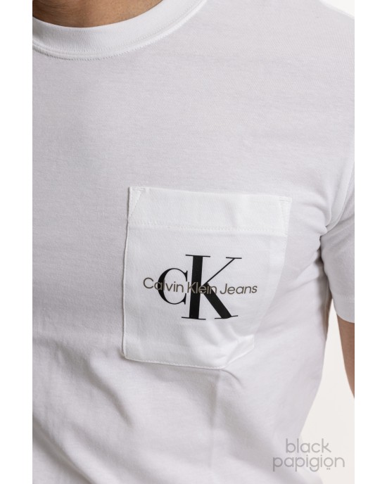 T-Shirt Calvin Klein άσπρο ΚΟΝΤΟΜΑΝΙΚΕΣ