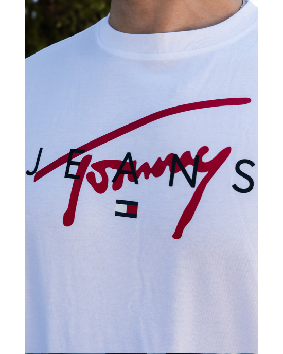 T-shirt Tommy Jeans άσπρο ΚΟΝΤΟΜΑΝΙΚΕΣ