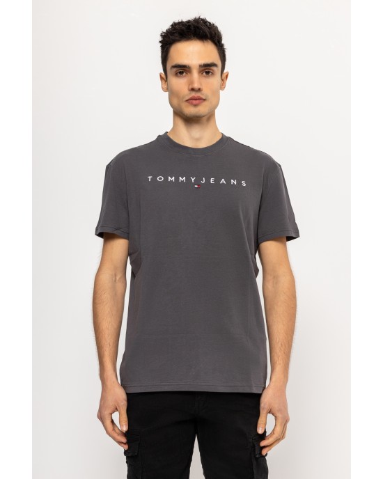 T-shirt Tommy Jeans γκρι σκούρο ΚΟΝΤΟΜΑΝΙΚΕΣ