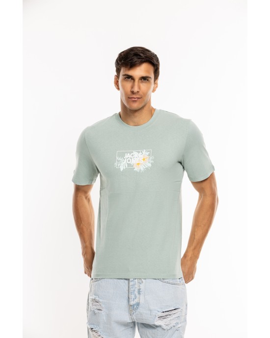 T-shirt Jack n Jones πράσινο ΚΟΝΤΟΜΑΝΙΚΕΣ