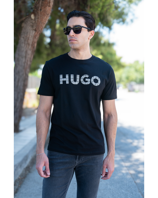 T-Shirt Hugo μαύρο ΚΟΝΤΟΜΑΝΙΚΕΣ