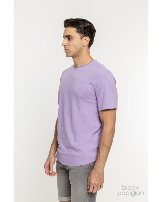 T-shirt Jack n Jones μωβ ΚΟΝΤΟΜΑΝΙΚΕΣ