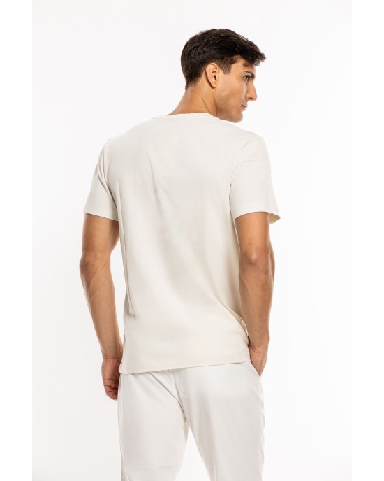 T-Shirt Calvin Klein εκρού ΚΟΝΤΟΜΑΝΙΚΕΣ