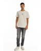 T-Shirt Calvin Klein εκρού ΚΟΝΤΟΜΑΝΙΚΕΣ