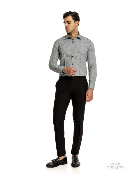 Πουκάμισο Tessuti γκρι SLIM FIT