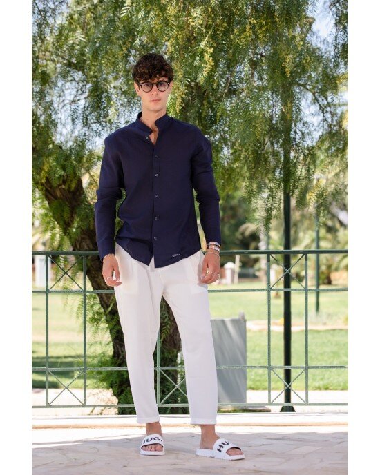 Πουκάμισο Vittorio μπλε SLIM FIT