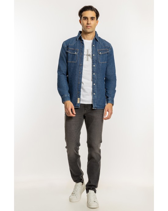 Πουκάμισο Jack n Jones μπλε SLIM FIT