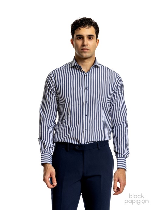 Πουκάμισο Tessuti μπλέ SLIM FIT