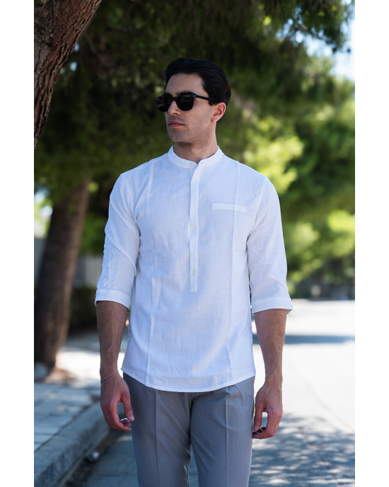 Πουκάμισο Vittorio άσπρο OVERSHIRT