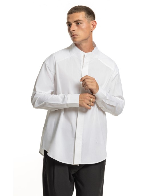 Πουκάμισα Vittorio άσπρη OVERSHIRT