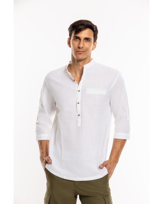 Πουκάμισο Vittorio άσπρο OVERSHIRT