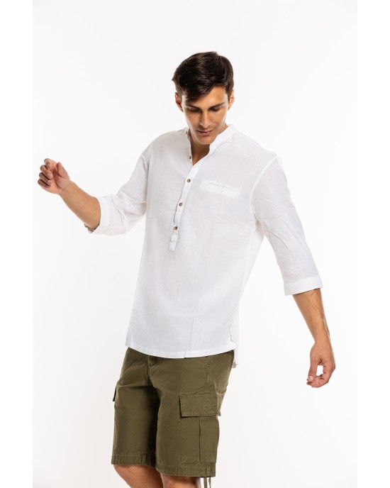 Πουκάμισο Vittorio άσπρο OVERSHIRT