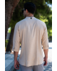 Πουκάμισο Vittorio μπεζ OVERSHIRT