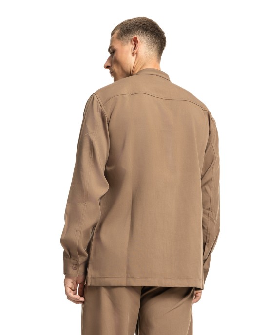 Πουκαμίσα Vittorio Torino καφέ OVERSHIRT