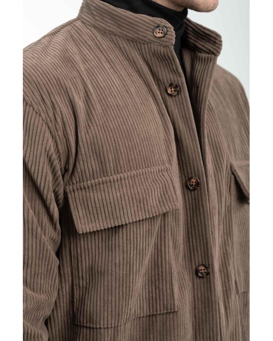 Overshirt Vittorio Jacob καφέ OVERSHIRT