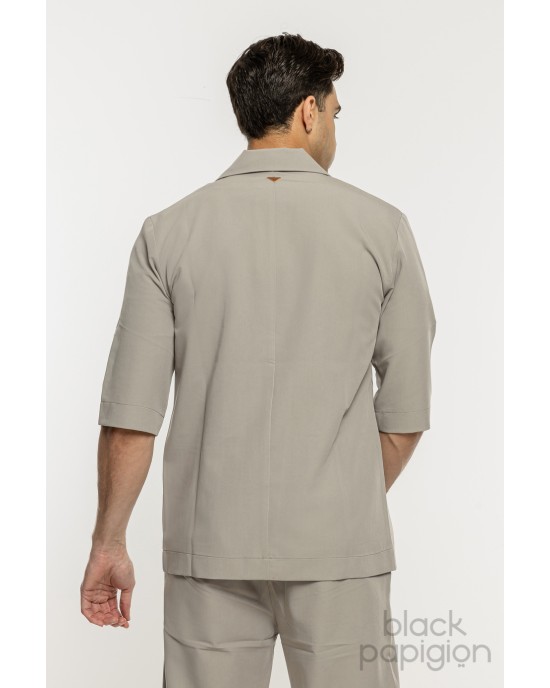 Πουκαμίσα Vittorio Damiano γκρι OVERSHIRT