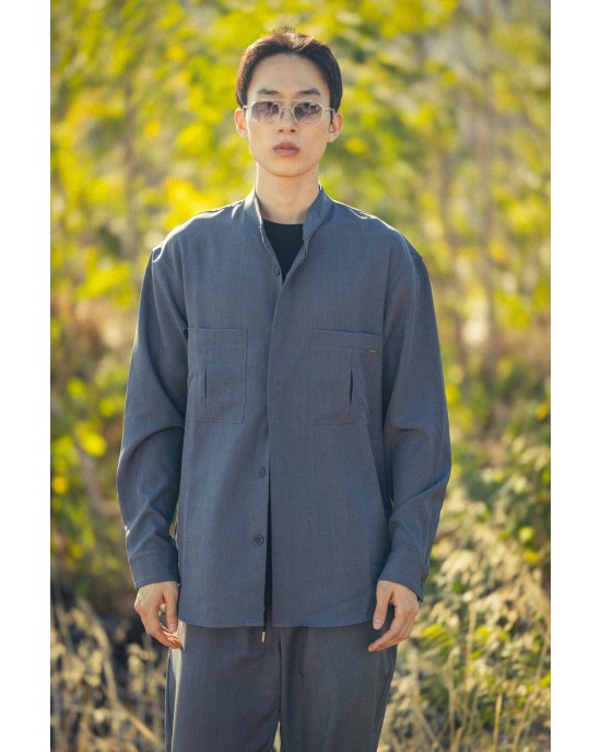 Πουκαμίσα Vittorio City γκρι OVERSHIRT