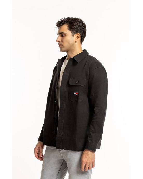 Overshirt Tommy Jeans μαύρο OVERSHIRT