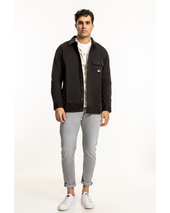 Overshirt Tommy Jeans μαύρο OVERSHIRT