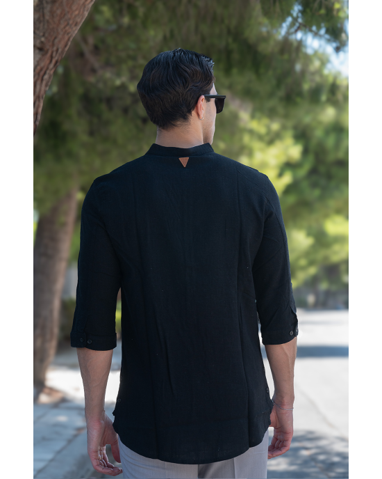 Πουκάμισο Vittorio μαύρο OVERSHIRT