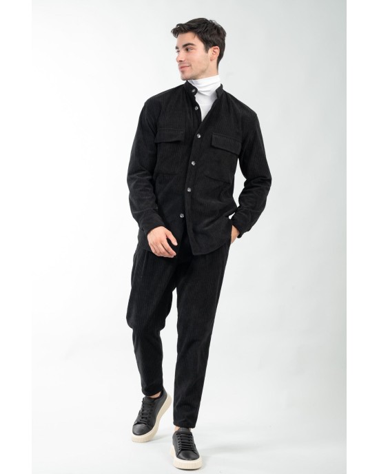 Overshirt Vittorio Jacob μαύρο OVERSHIRT