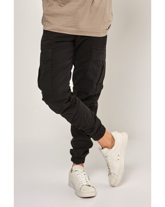 Παντελόνι Cargo Jack N Jones μαύρο CASUAL