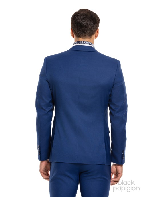 Κοστούμι Italian Job μπλε ρουά SLIM FIT