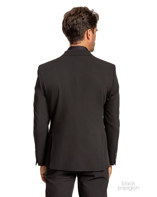 Κοστούμι Black Papigion μαύρο SLIM FIT