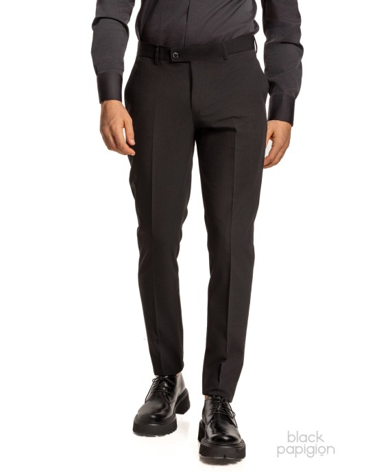 Κοστούμι Black Papigion μαύρο SLIM FIT