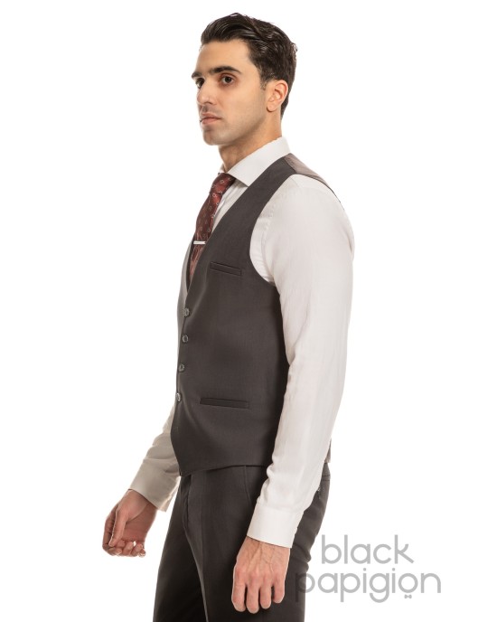 Κοστούμι Black Papigion γκρι SLIM FIT