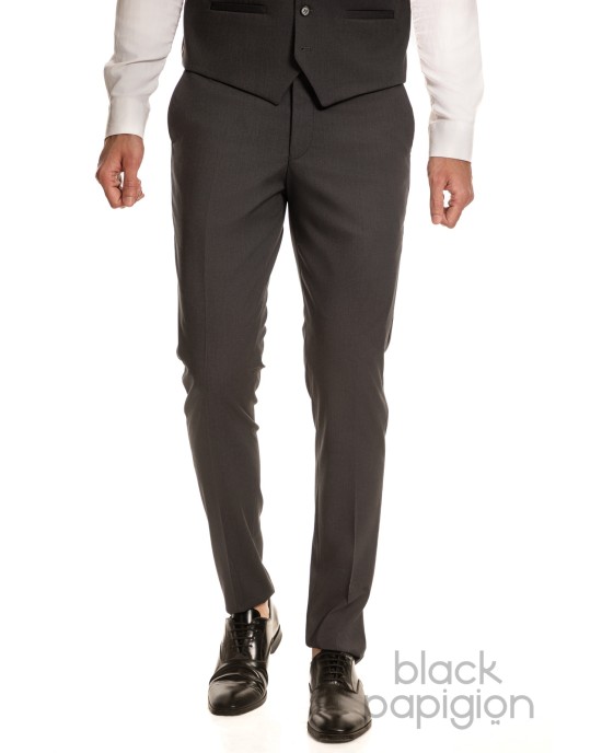 Κοστούμι Black Papigion γκρι SLIM FIT