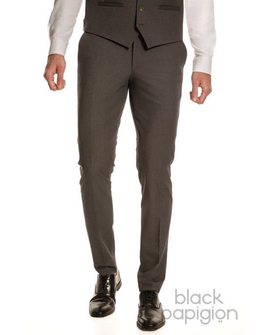 Κοστούμι Black Papigion γκρι SLIM FIT