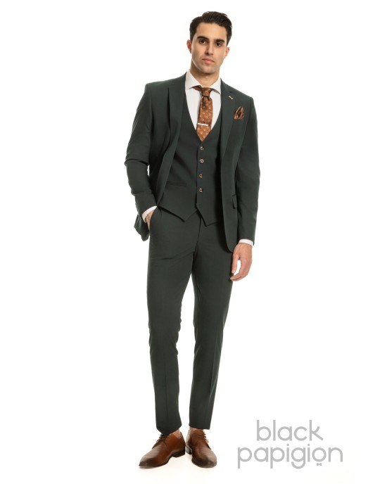 Κοστούμι Black Papigion πράσινο SLIM FIT