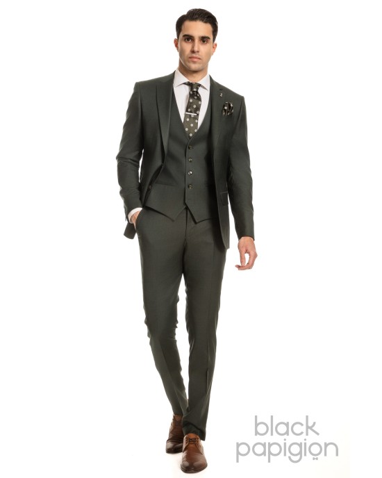 Κοστούμι Black Papigion πράσινο SLIM FIT