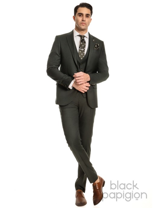 Κοστούμι Black Papigion πράσινο SLIM FIT