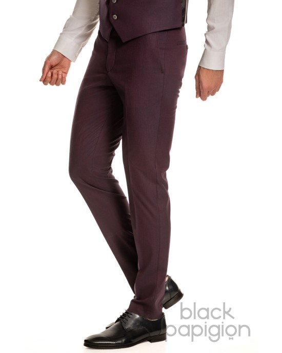 Κοστούμι Black Papigion μωβ SLIM FIT