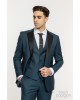 Κοστούμι Guy Laroche Homme πετρόλ SLIM FIT