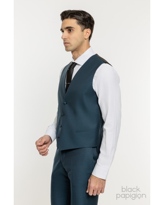 Κοστούμι Guy Laroche Homme πετρόλ SLIM FIT