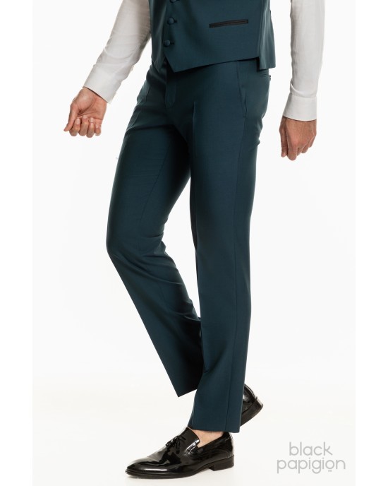 Κοστούμι Guy Laroche Homme πετρόλ SLIM FIT