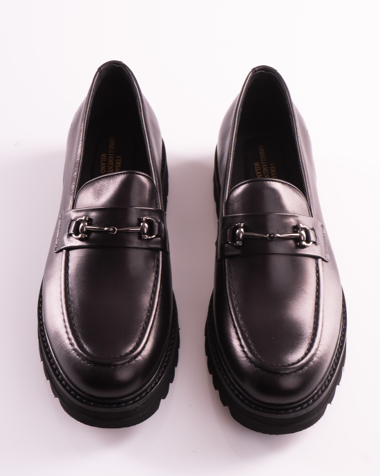 Παπούτσι 19V69 Italia Versace Abbigliamento μαύρο LOAFERS